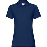 Fruit Of The Loom - Dames-Fit Premium Poloshirt - Marine - Korte Mouwen