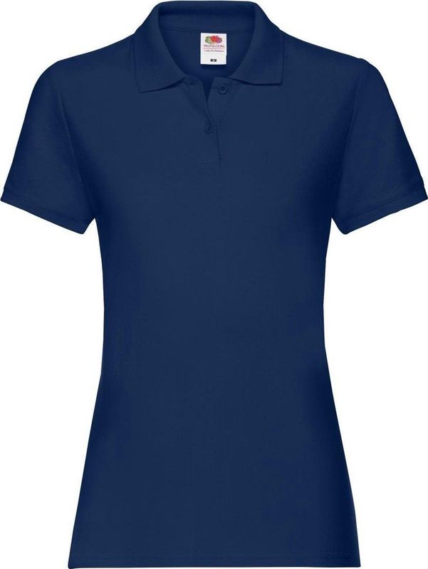 Fruit Of The Loom - Dames-Fit Premium Poloshirt - Marine - Korte Mouwen