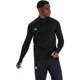 Canterbury - Sportshirt - Zwart/grijs - Naadloos - 1/4 Zip - Rugby