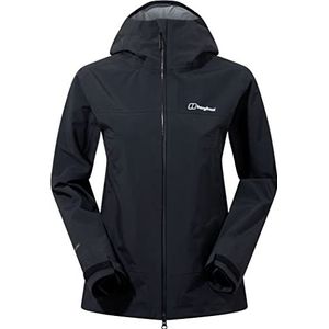 Berghaus Highland Storm 3L waterdichte jas voor dames, Zwart/Zwart, 34