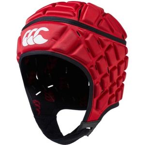 Canterbury CCC Rugby Raze Rugby helm, volledige afdekking, zachte kinriem met ventilatiegaten, schuimrubberen bekleding, rode vlag, S