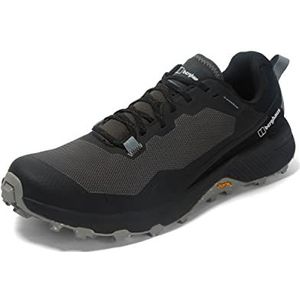 Berghaus Heren Revolute Active Walking Trail Schoenen | Waterdicht | Ademend | Duurzaam | Vibram Rubberen Zool Boot, Zwart Donker Grijs, 41.5 EU