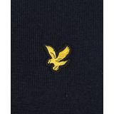 Lyle & Scott - Donkerblauwe Sweater - Katoen - Ronde Hals - Ribbeling