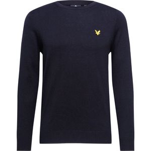 Lyle & Scott Crew Neck Cotton Merino Jumper Truien & Vesten Heren Sweater Hoodie Vest Zwart