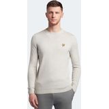 Lyle & Scott - Crew Neck Merino Jumper - Sweater - Grijs - Katoen en Wol