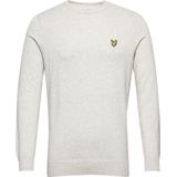 Lyle & Scott - Crew Neck Merino Jumper - Sweater - Grijs - Katoen en Wol