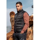 Lyle & Scott - Zwarte Mouwloze Gilet met Rits en Zakken