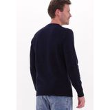 Lyle & Scott - Gebreide Trui - Donkerblauw - Lamswollen Blend - Ronde Hals