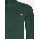 Lyle & Scott - Katoenen Merino Trui - Groen - Ronde Hals