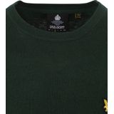 Lyle & Scott - Katoenen Merino Trui - Groen - Ronde Hals