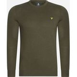 Lyle & Scott - Crew Neck Merino Jumper - Heren Sweater - Groen - Katoen/Wol