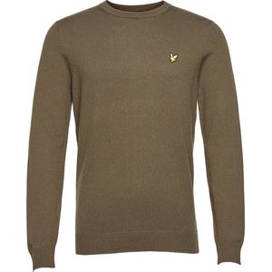 Lyle & Scott - Crew Neck Merino Jumper - Heren Sweater - Groen - Katoen/Wol