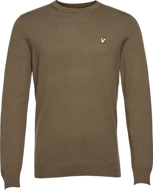 Lyle & Scott - Crew Neck Merino Jumper - Heren Sweater - Groen - Katoen/Wol