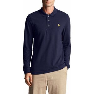 Lyle and Scott Longsleeve Polo Navy - Heren