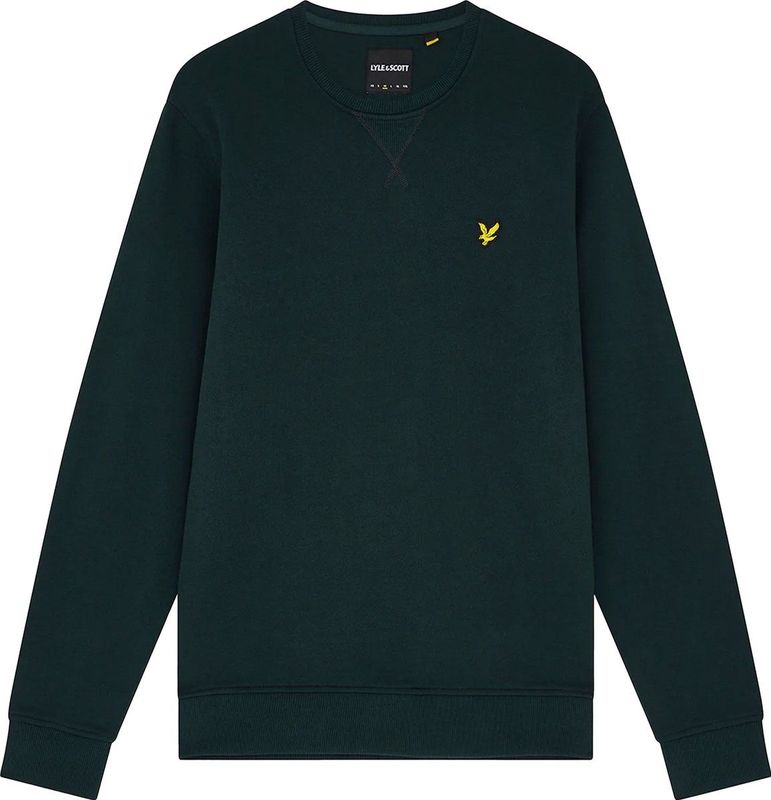 Lyle & Scott - Men Crew Neck - Trui - Donkergroen - 100% Katoen