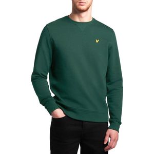 Lyle & Scott - Men Crew Neck - Trui - Donkergroen - 100% Katoen