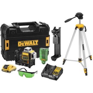 DeWALT DCE089D1GTRI Zelfniv Kruislijnlaser Groen 10.8V 2.0Ah XR Li-ion  Statief DE0881T