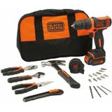 Black &amp; Decker BDCDC18HTSA Accuboormachine - 18V &amp; Handgereedschapset