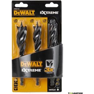 DeWALT DT90237 Speedboor tri flute EXTREME™™ 3-delige set 152mm (16,20,25mm)