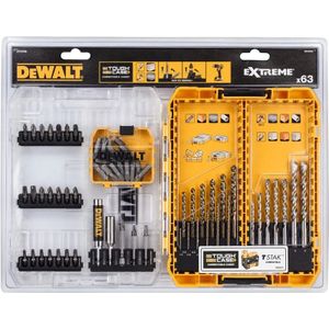 DeWalt 63-delige Betonboren EXTREME en HSS-G Metaalboren EXTREME 2 TOUGH CASE