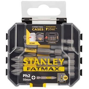 STANLEY STA88573-XJ Opbergdoos, 10 stuks, PH2 STANLEY® FATMAX®, 50 mm