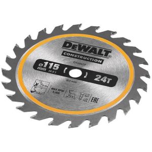 DeWALT Cirkelzaagblad voor Hout | Construction | Ø 115mm Asgat 9,5mm 24T - DT20420-QZ