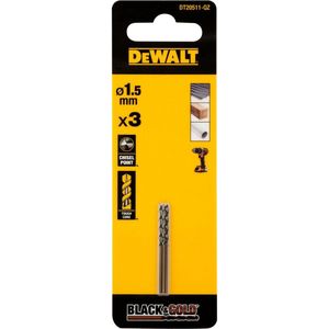 DeWalt - DT20511-QZ - Metaalboor - 1,5 mm - Zwart en Goud - High Speed Staal