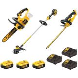 DeWALT DCM561P3SET Accu Combiset Heggenschaar  Kettingzaag  Grastrimmer 18V 5,0Ah Li-ion