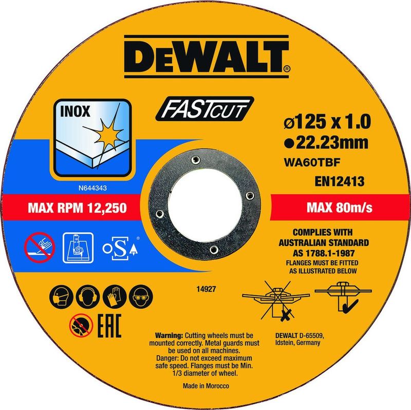 DeWALT Snijschijvenset - Slijpschijven - 100 stuks - Geschikt voor Roestvrij Staal