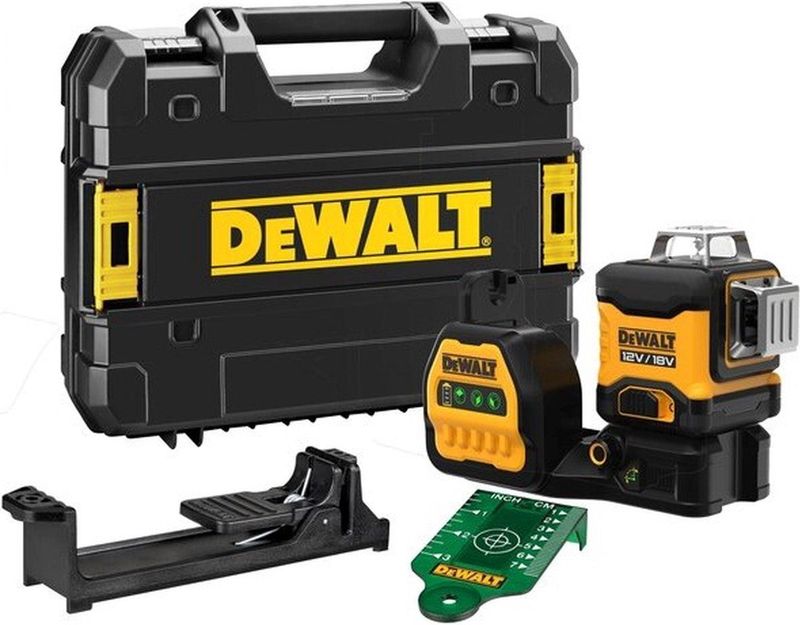 DeWalt DCE089NG18 Kruislijnlaser - 3x 360 Graden - Groen - Inclusief Koffer