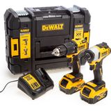 DeWALT DCK2062P2T-QW - Combopack 18V - 2x 5,0Ah Li-ion - Inclusief Accu's en Lader