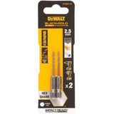 DeWalt - DT20601-QZ - Metaalboor - 2.5 mm - Impact Black & Gold - 2 Stuks