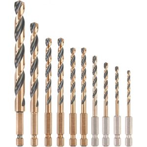 DEWALT DT20620-QZ HSS-G Metaal-spiraalboorset 10-delig 3 mm, 3.5 mm, 4 mm, 4.5 mm, 5 mm, 6 mm, 8 mm, 10 mm Corrosiebest
