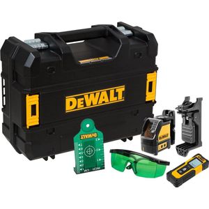 DeWALT DW0887100-1 Combiset: DW088CG Kruislijnlaser Groen  DWHT77100 Afstandsmeter