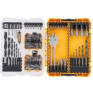 DeWalt Accessoires DT70785-QZ | 100-delige set, speedboren, hout/metaalboren, doppen, bits torx, TOUGH CASE - DT70785-QZ