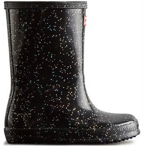 Hunter Giant Glitter Kids Zwarte Wellington Laarzen