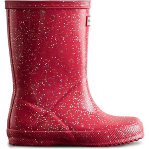 Hunter Glitter Regenlaarzen roze Rubber