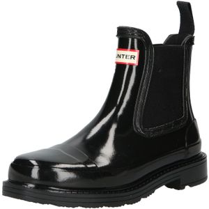 Hunter - Commando Chelsea Gloss Boot - Dames - Zwart - Rubber