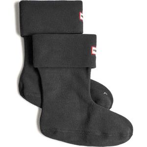 Hunter recycled fleece short boot sock BLACK Unisex Sportsokken - Maat L