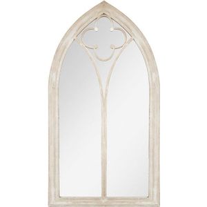 La Hacienda Tuinspiegel, kerk, raam, steeneffect, buitendecoratie, wandmontage, H 105 cm x B 56 cm