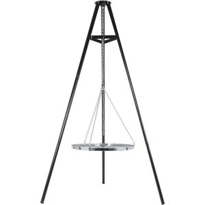 La Hacienda Driepoot BBQ met Grillrooster (172 cm) - Accessoire voor Vuurschaal en Kampvuur - Rooster Ø65 cm