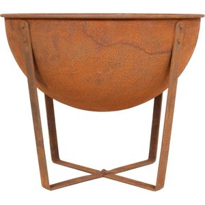 La Hacienda Tamba Small Vuurschaal - L 46 x B 46 x H 38 cm - Staal - (Roest)bruin