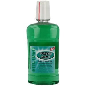 Enliven Fresh Mint Green Mouthwash Alcoholfree 500 ml