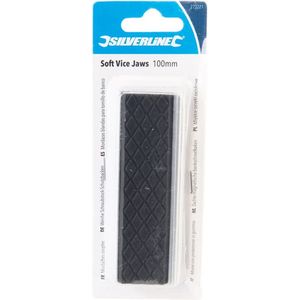 Silverline Zachte magnetische bankschroefkaken - 100 mm - rubberen grip - aluminium - set van 2