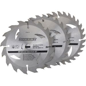 Silverline TCT cirkelzaagblad, 16, 24, 30 tanden, 3 pak 135 x 12,7 - 10 mm ringen