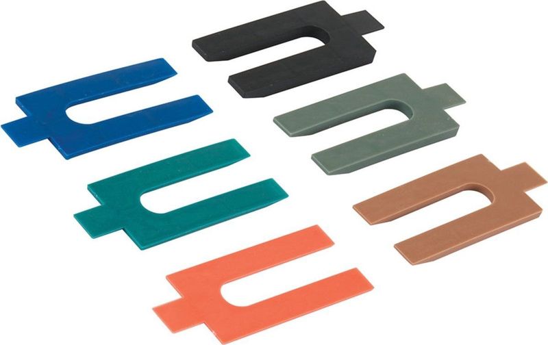 Silverline Kunststof afstandhouders - 1-6 mm - 100 stuks - kleurgecodeerd