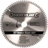 Silverline 427539 hardmetalen fineerzaagblad, 100 tanden 300 x 30, verloopstukken: 20, 25 en 16 mm