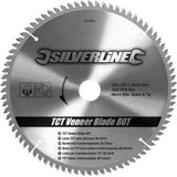 Silverline TCT Fineer Cirkelzaagbla - 80 Tanden 250 X 30 - 2 - 20 en 16 Mm Ringen