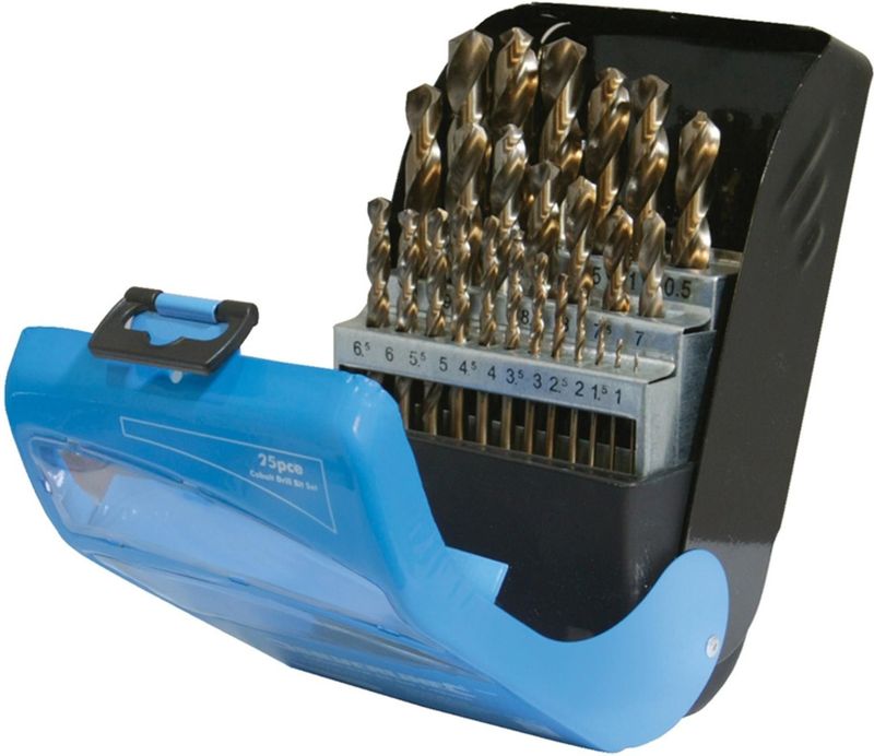 Silverline - Kobalt Boor Set - 25-delig - Ø 1-13 mm - Slijtvast