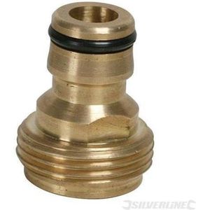Silverline Messing tuinslangadapter - snelkoppeling - 1/2" naar 3/4" - duurzaam